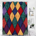 Boheima Geometric Shower Curtain Waterproof Polyester Hanging Strip with Digital Printed Bathroom Decor