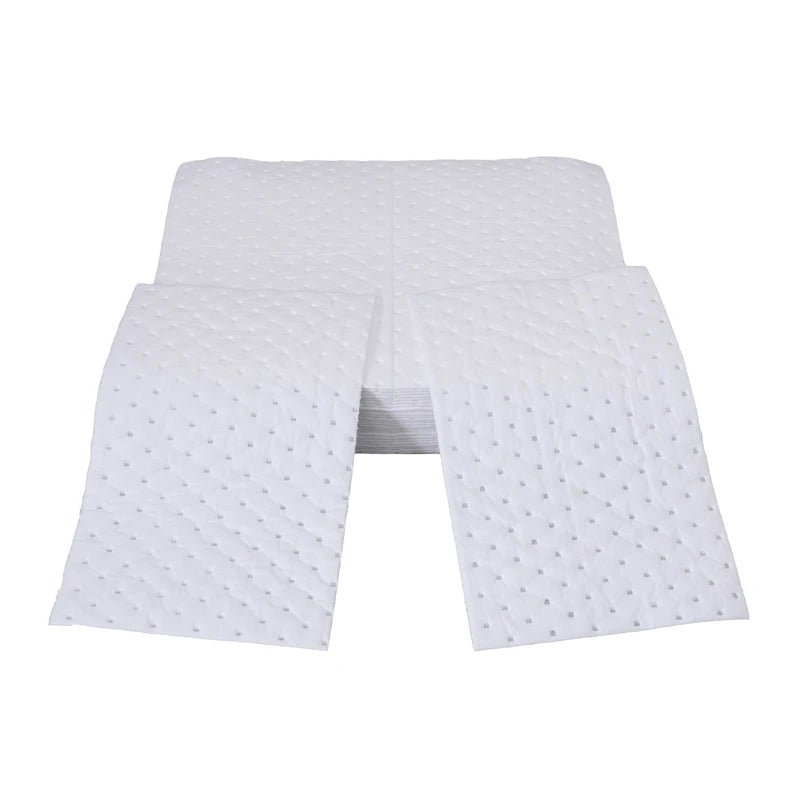 Oilspillpro Industrial Eco-Friendly White Lightweight Oil Absorbent Pads & Sheets for Warehouse Oil Spill