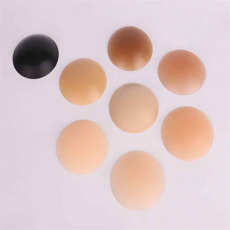 Xinke Soft Reusable Opaque Self Adhesive Washable Ultra Thin Invisible Silicone Nipple Cover 8CM