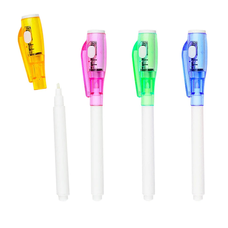 SUPERDOTS UV Light Pen Kids Spy Toy Invisible Ink Oblique Brush Tip Black Light Fun Writing Drawing