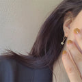 Hot Sale Gold Color S925 Pure Silver Fashion Women Chain Earrings Plain Star Earrings