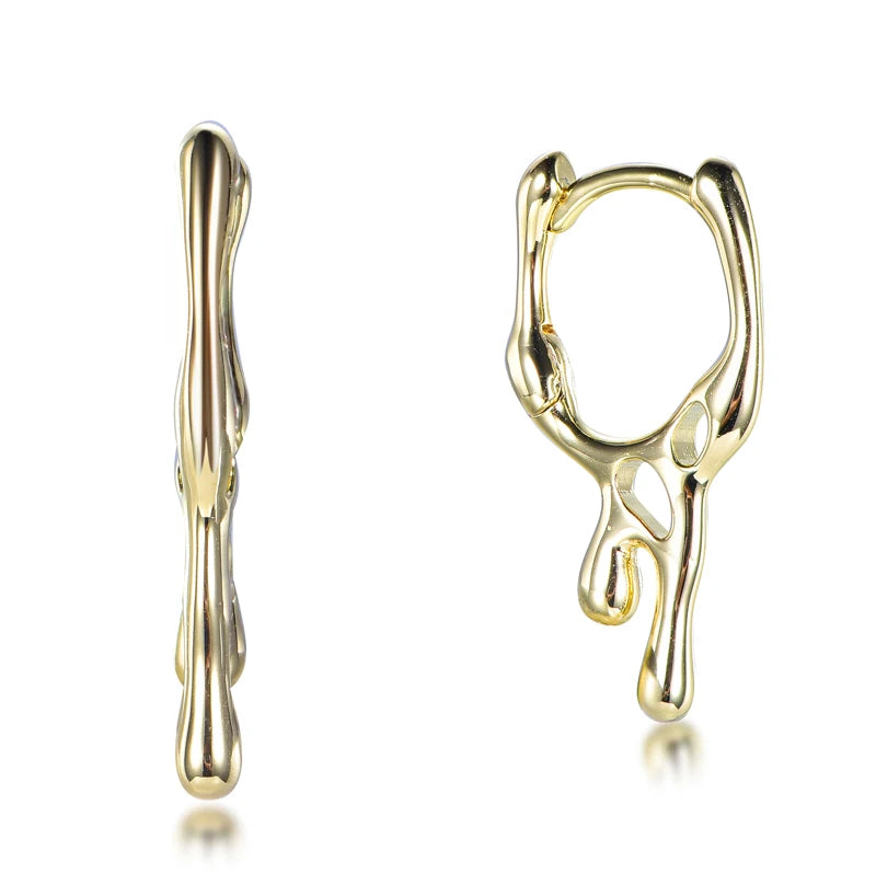 Kirin ODM Nickel-Free Brass Gold Plated Designer Big Hoop Earrings Trendy Party Style