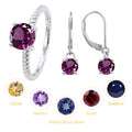 2024 Abiding Jewelry Wholesale Classic Ring Earrings Set 925 Sterling Silver Custom Gemstone Women Jewelry Set