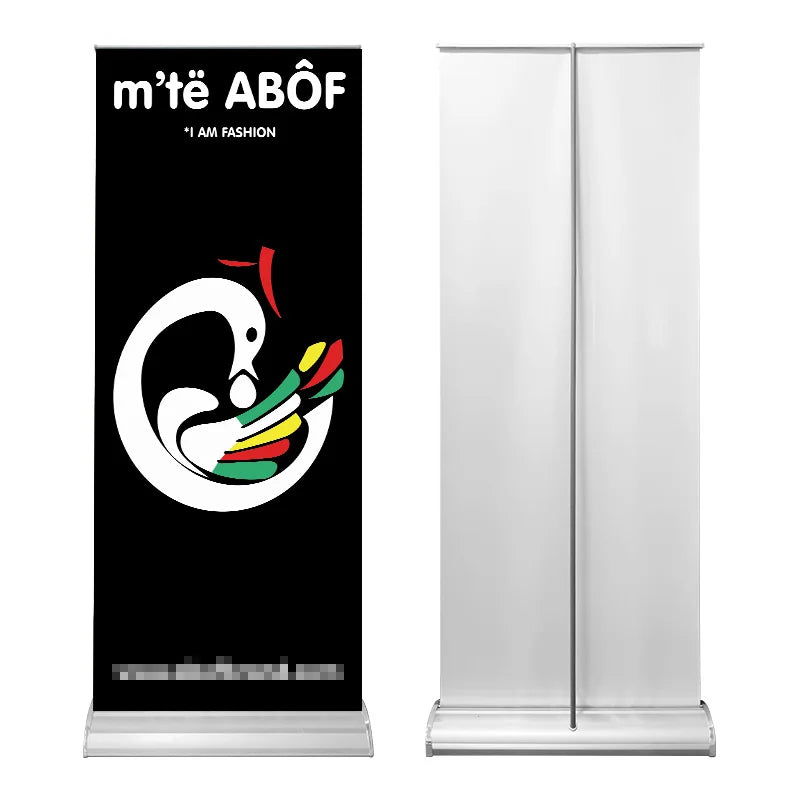 8ft Portable Tension Fabric Graphic Photo Booth Backdrop Pillow Case Size Aluminium Roll up Banner 80x200