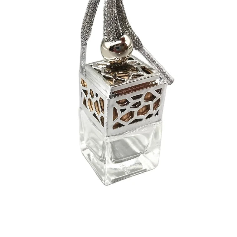 Square Empty Hanging Car Room Bathroom Perfume Bottle Air Freshener Auto Fragrance Diffuser Empty Bottle Perfume Car Bottle