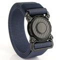Men's Quick-Release Buckle Belt for Outdoor Workwear Thick Nylon Belt for Tactical Training Casual Elastic Canvas Belt