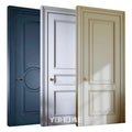 Guangdong Yohome Custom Solid Door and Frame Wooden Doors Design Wood Interior Doors With Frame 2 Panel Porte Interieure De Luxe
