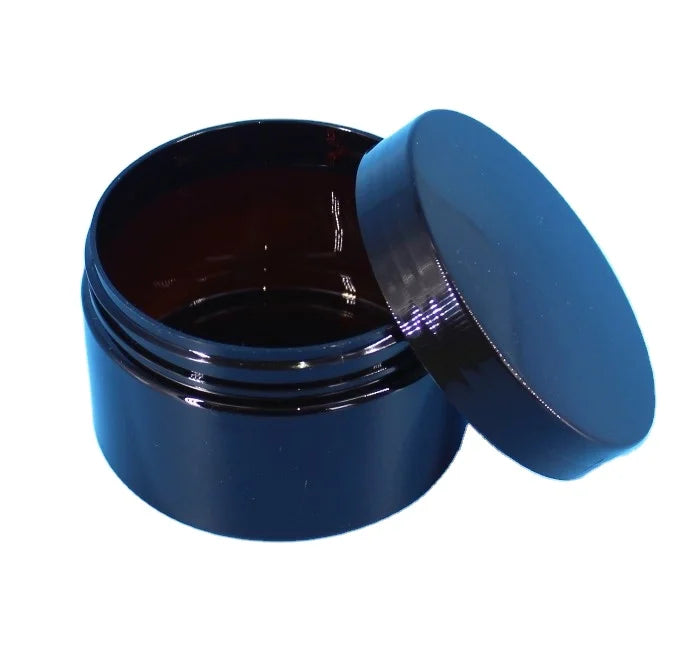 120ml PET Clear Amber Jar Black Lid Container Skin Care Cosmetic Packaging Eye Cream Lotion Shampoo Facial Cleanser HAOTUO Brand