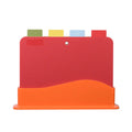 OEM & ODM Cutting Board Set Customized Plastic Cutting Board Set with Storage Stand Wholesale Chopping Board Set for Kitchen