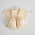 8*10 cm Eco-friendly Beige Slub Cotton Reusable Organic Bags Cheap Drawstring Stone Diamond Jewelry Packaging Pouch Dust Bag