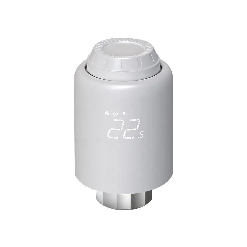 LED Screen Ultra-low Power Zigbee Smart Weekly Programming Wireless Room Radiator Thermostatic Valve