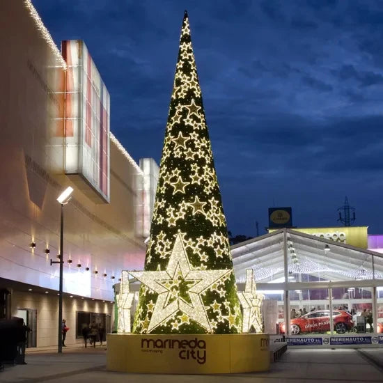 5m 8m 10m 15m 30m Giant Pvc Customized Christmas Tree Outdoor Artificial Christmas Tree for Led Lighting