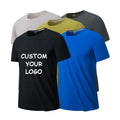 Custom Logo New Breathable Muscle Men's Gym Wear Clothing Workout Fitness Gym Sport Running Short Sleeve T Shirt