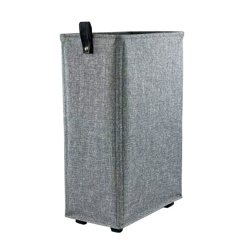 Easy Carry Rolling Polyester Household Folding Laundry Basket with Wheels Made in China for Home Hotel & Nursing Homes