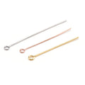 100PCS/Bag 0.5mm 0.6mm 0.7mm Thick 15-60mm Stainless Steel Eye Pin for Jewelry Making Finding