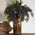 Qq317 Wholesale Artificial Hanging Cherry Flower Single Branch Wedding Decoration Silk Leaf Plastic Cherry Home Decoration