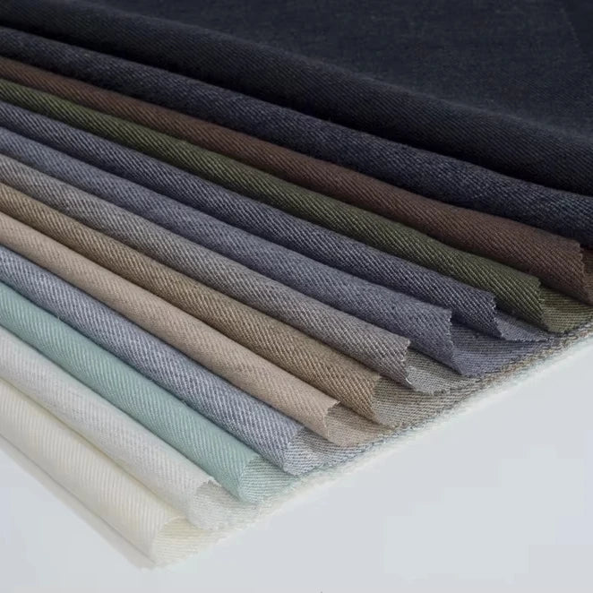 In Stock Soft Breathable Wool Linen Blend Fabric 200gsm 55% Anti-static Solids Woven Linen 45% Wool Fabric for Cozy Apparel