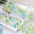 Custom Journal PET Decorative Tape Collage Materials 3D Holographic Foil Clear PET Tape Sticker Roll
