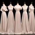 Trendy Lady Cloths Dress Woman Summer Fairy Bridesmaid Dresses Luxe Charmeuse Off-the-shoulder Dress for All Seasons