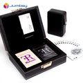 Custom Design Wooden Leather Box for Poker Cards High-end Double Pack Poker Playing Cards
