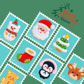 Gift Package Self Sticker Embroidery  Santa Claus Snowman Elk Patch for Clothes Hat Decoration