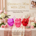 20 oz Plastic Pink Cocktail Heart Shaped Tumbler Disco Ball Cup with Straw and Lid for Wedding and Events
