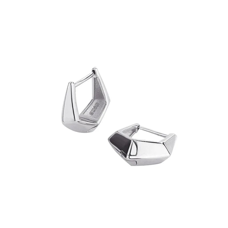 Duyizhao Birthstone Charm 925 Sterling Silver Solid Huggie Earing Simple Design Small Hoop Earrings Jewelry