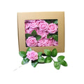 8cm Artificial Flowers 25pcs PE Foam Roses with Stems for DIY Wedding Bouquets