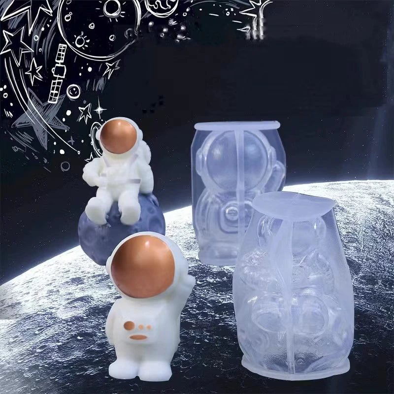 Astronaut Sculpture Aromatherapy Candle Silicone Mold Astronaut Ornaments Candle Silicone Mold