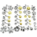 Diy Golden Petal Flower Bead End Caps Stainless Steel Bead Spacers for Bracelet Making Hollow DIY Jewelry Loose Beads Metals