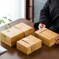 Ownswing Custom Logo Bamboo Humidor Wooden Tea Box Organizer for Perfume Gift Packaging Cigar Storage with Model Pattern