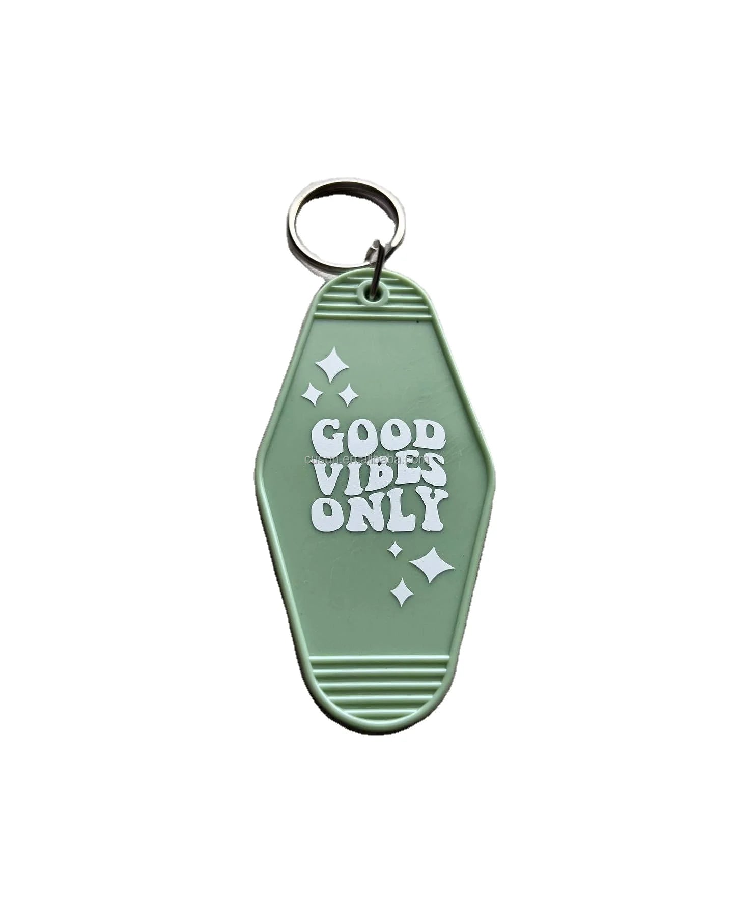 Custom Logo Promotional Transparency Plastic Simple Style Motel Hotel Room Keychain