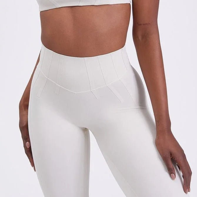 Custom 2024 New Nylon Yoga Pants No Front Seam Bonded High Rise Compressive Gym Leggings