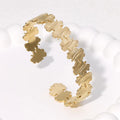 Beimai OEM Ring Small Fresh Leaf Waterproof Gold-plated Stainless Steel Women's Bangle