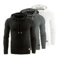Warm Men Jacquard Fleece Hooded Sweatshirt Autumn Winter Man Hoodie Pullover Long Sleeve Hoodies Male Gym Clothing