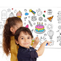 Adhesive Wall Art Poster Nice Printing 3M Kids Coloring Paper Scroll Art Painting Travel Toys Creative Drawing for Dummies