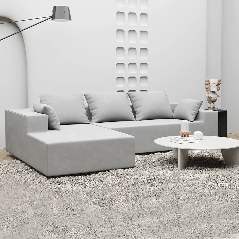 Modern L-Shape Sleeper Sofa Couch Bed New Design Fabric Upholstery Folding Furniture for Living & Bedroom Competitive Price