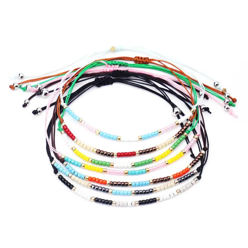 Promotional Sale Fashion Handmade Colorful Beaded Bracelet Anklet Bead Belly Hawaii Bikini Summer Jewelry for Women Girls