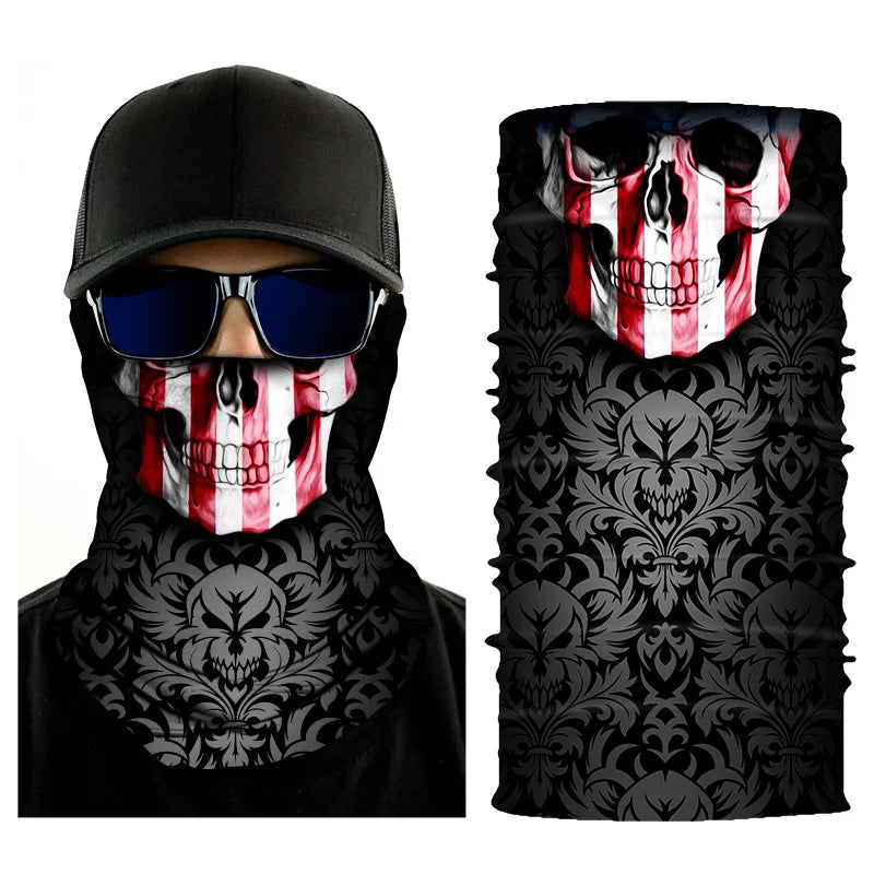 Hot Selling Designer Breathable High Quality Soft Skull Buffs Cooling Scarf Face Mask Headwear Bandana