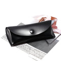 CONCHEN Classic Black Eyeglass Cases Custom logo Brand Leather Eyeglasses Cases Bags Wholesale Cheap Sunglasses case Box