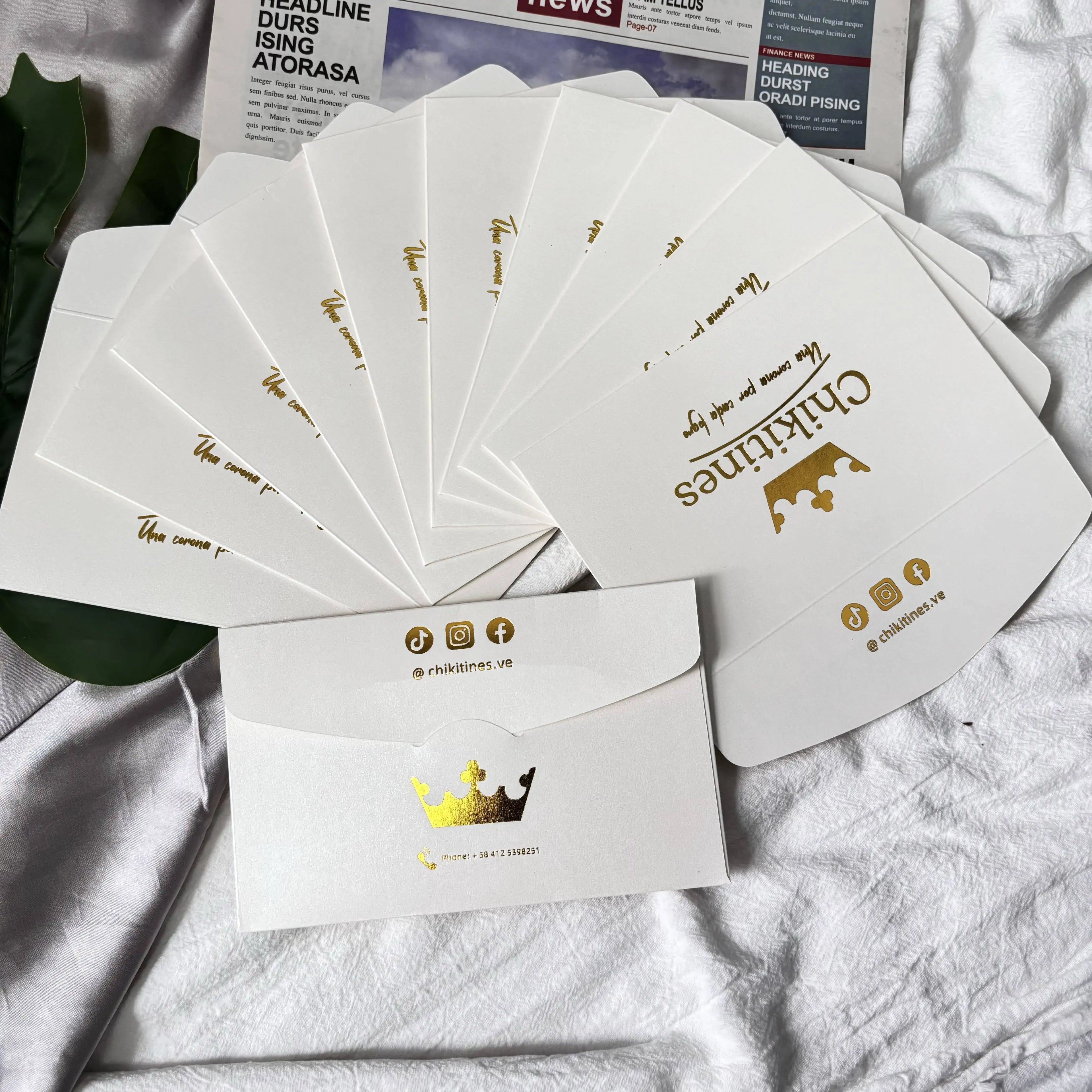 Wholesale Luxury Envelopes Wedding Invitation Packaging Customized Colored Paper Envelopes