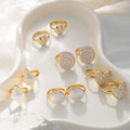 Summer Beach Stainless Steel Adjustable Ring for Women - Fashion Jewelry Gift YRS750