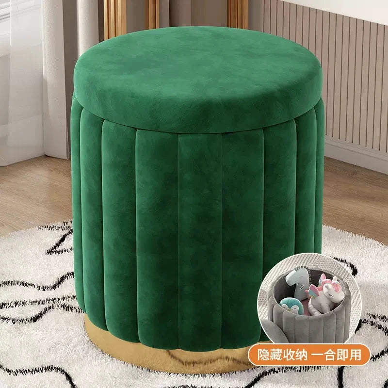 Makeup Stool Instagram Popular Round Stool Bedroom Modern Minimalist Storage Makeup Chair Low  Dressing Table Stool