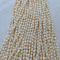 Low Price 6-7mm White Color Natural Freshwater Rice Pearl Necklace Bracelet Beads for Jewelry Making