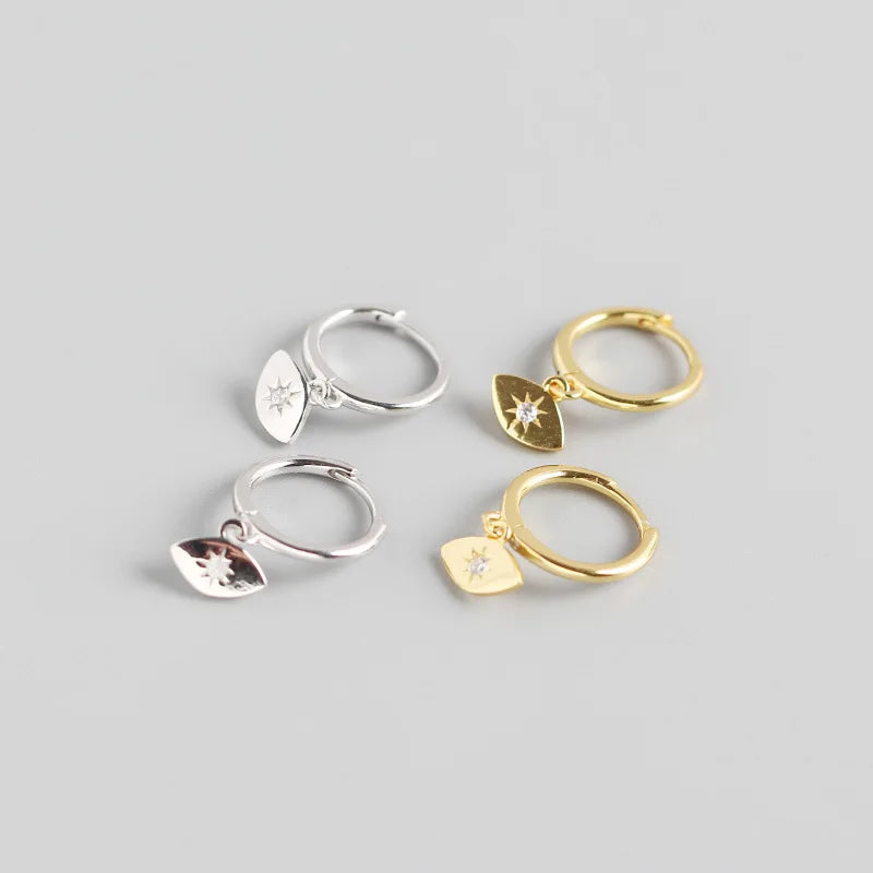 YHE0150 925 Sterling Silver Earrings Wholesale Gold Plated Earrings Eyes Earrings Rhinestone Jewelry for Women