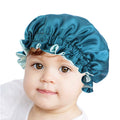 Kids Children Baby Bonnet Soft Hat Sleep Double Layer Headwrap Satin Lined Polyester Hat