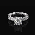 925 Sterling Silver Cz Wedding Ring Engagement 5A Full Shiny Cubic Zircon Eternity Band Ring