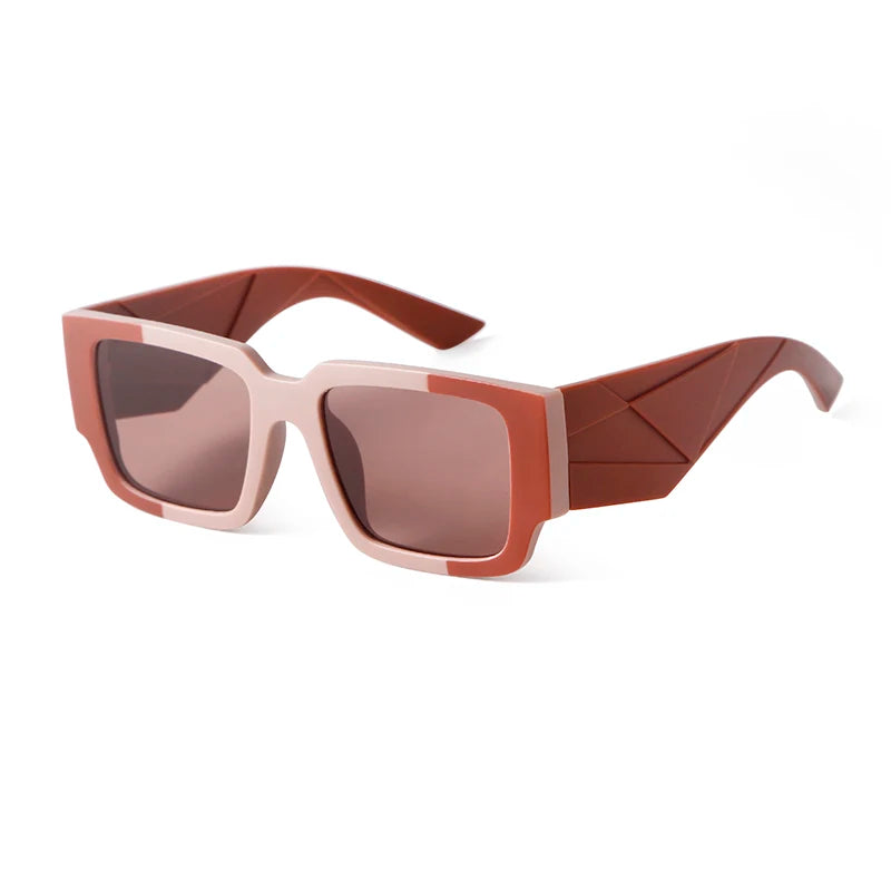 STORY STY5016K Women Fashion UV400 Square Shades Color Matching Oversized Sunglasses Geometric Design Sun Glasses for Ladies