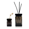Wholesale Empty Reed Diffuser Bottle 100ml 150ml 500ml Luxury Diffuser Bottle Black square Diffuser Bottle with Wooden Lid