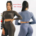 2022 Free Sample Woman Seamless Gym Top Fitness Shorts Wear 5 Piece Yoga Set Legging Sets